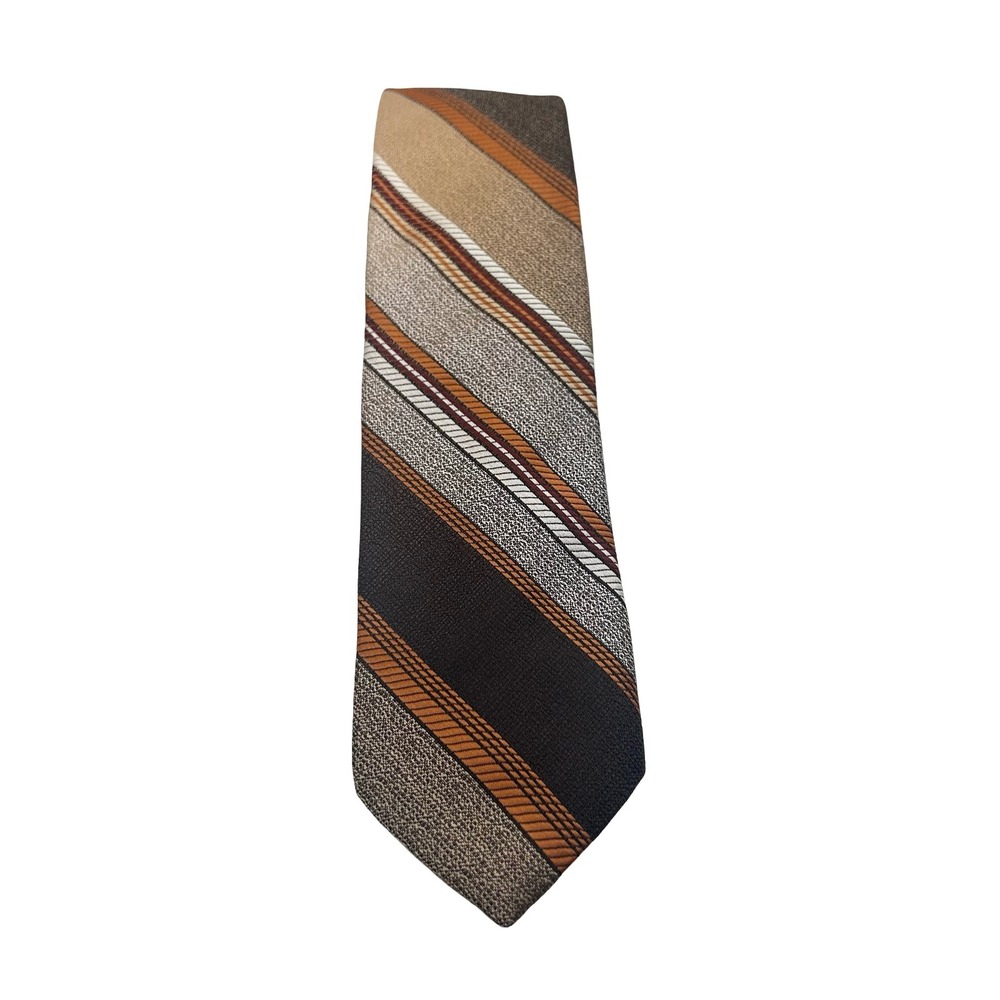 Edw. Hawk Roos Atkins Vintage Striped Tie 56" x 3" Retro 60s 70s‎ Polyester